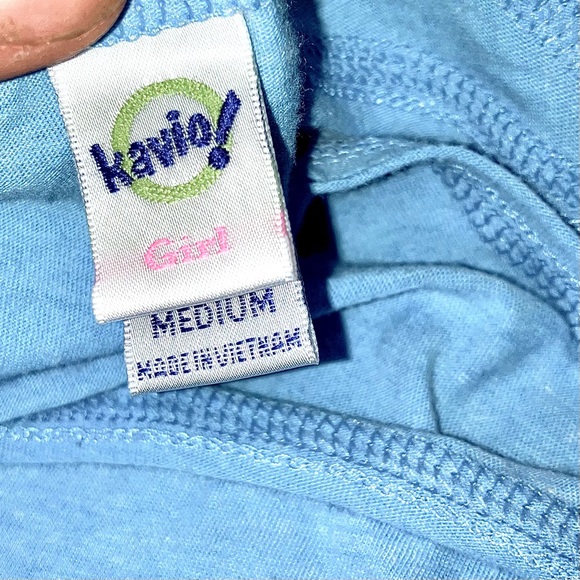 SOLD CLEARANCE - Kavio, Lite blue, fringed, cropped tank top. Size m - Picture 5 of 7